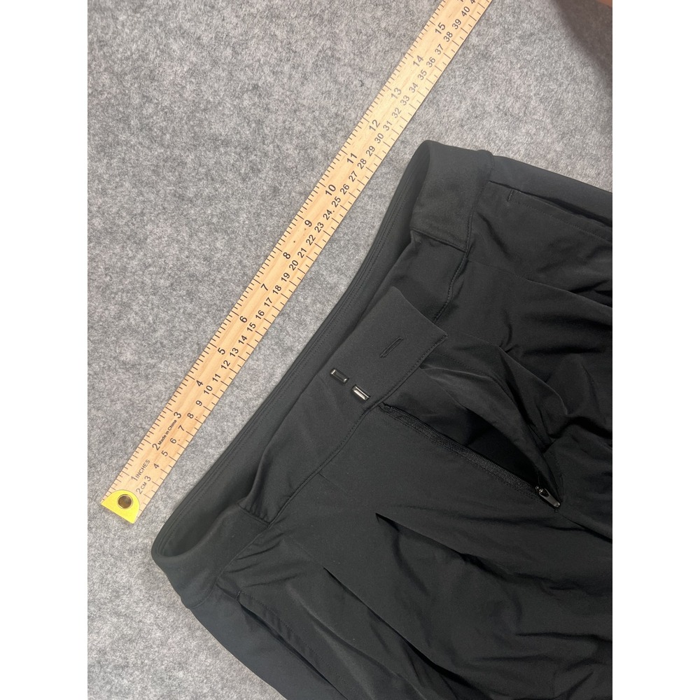 Nike Dri-FIT Wide Leg Pleated Trousers Small Black Nylon Spandex Stretch - Picture 8 of 12